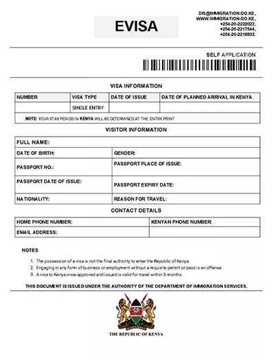 Kenya-Sample-Visa